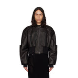 Rick Owens S/S25 “Hollywood” Girdered Leather Bomber Jacket