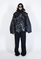SS21 Recyclé WWII Dark Knight Leather Biker Jacket