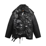 SS21 Recyclé WWII Dark Knight Leather Biker Jacket