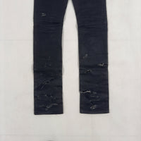 S/S 2004 “Strip” Wax-Coated Distressed Denim