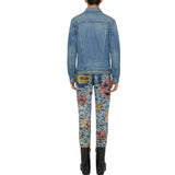 SS22 Josh Smith Halloween Pumpkin Boro Distressed Denim Jeans