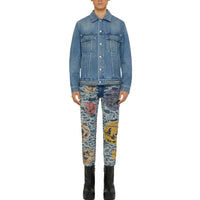 SS22 Josh Smith Halloween Pumpkin Boro Distressed Denim Jeans