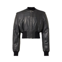 Rick Owens S/S25 “Hollywood” Girdered Leather Bomber Jacket