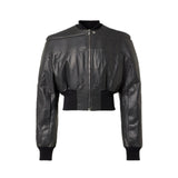 Rick Owens S/S25 “Hollywood” Girdered Leather Bomber Jacket