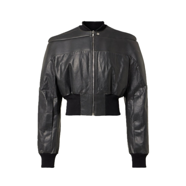 Rick Owens S/S25 “Hollywood” Girdered Leather Bomber Jacket