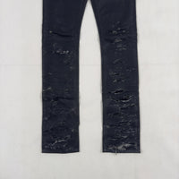 S/S 2004 “Strip” Wax-Coated Distressed Denim