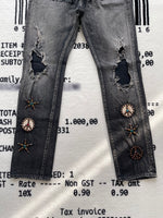 Kapital Kountry 14Oz Denim Spunk Remake (Stud Embroidery & Leather Fringes)